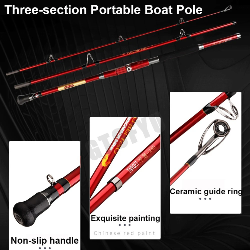 1.8M 2.1M 2.4M Portable 3 pièc - Fishing Rod Surf avis et prix